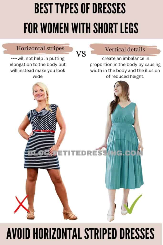Avoid horizontal striped dresses