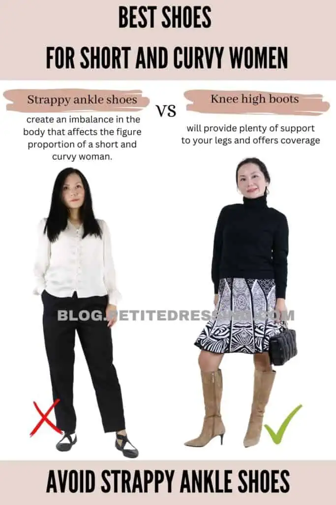 Avoid strappy ankle shoes