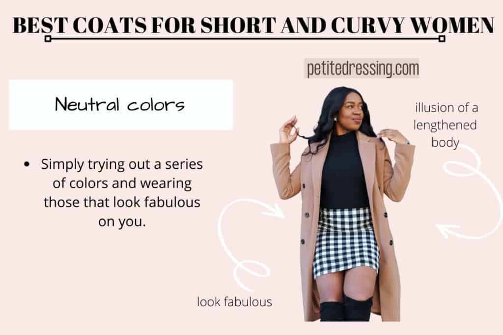 _BEST COATS FOR SHORT AND CURVY WOMEN-Neutral colors