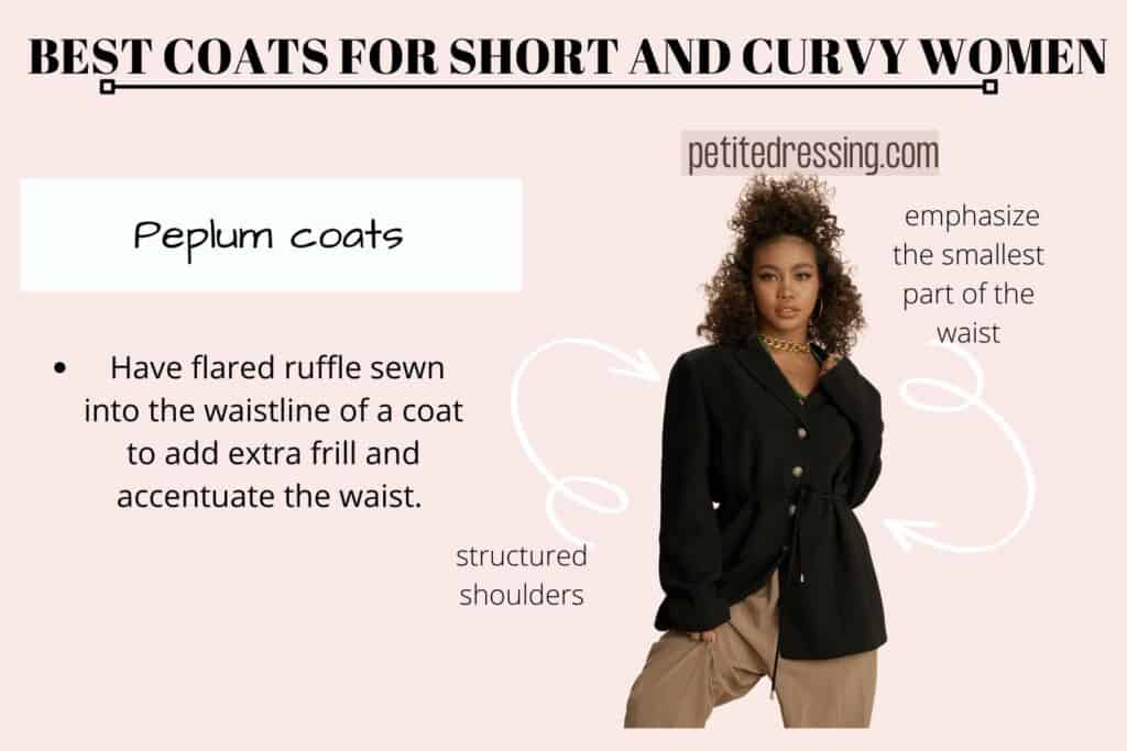 BEST COATS FOR SHORT AND CURVY WOMEN-Peplum coats