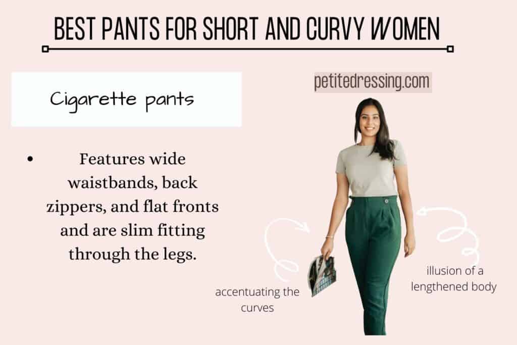 BEST PANTS FOR SHORT AND CURVY WOMEN-Cigarette pants