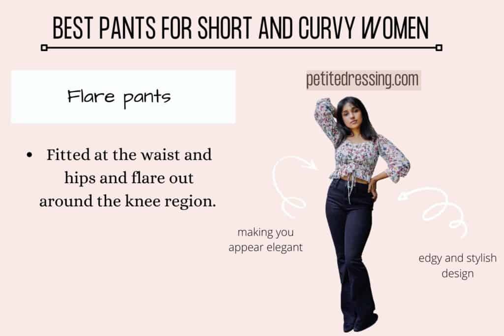 BEST PANTS FOR SHORT AND CURVY WOMEN-flare pants