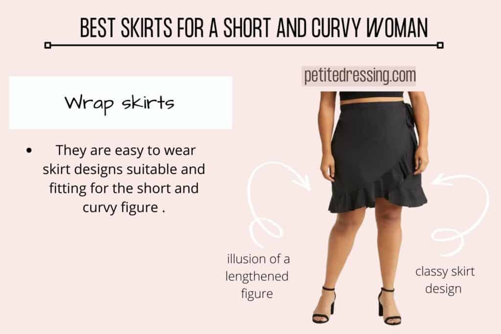 BEST SKIRTS FOR A SHORT AND CURVY WOMAN-Wrap skirts