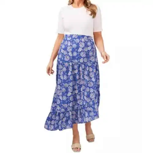 BEST SKIRTS FOR A SHORT AND CURVY WOMAN-assymetric skirt