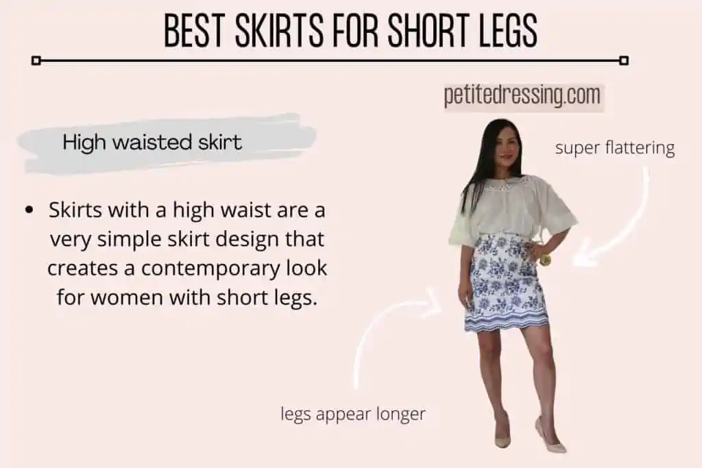 BEST SKIRTS FOR SHORT LEGS-High waisted skirt