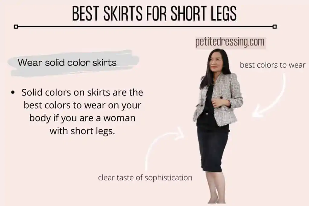 BEST SKIRTS FOR SHORT LEGS-Wear solid color skirts