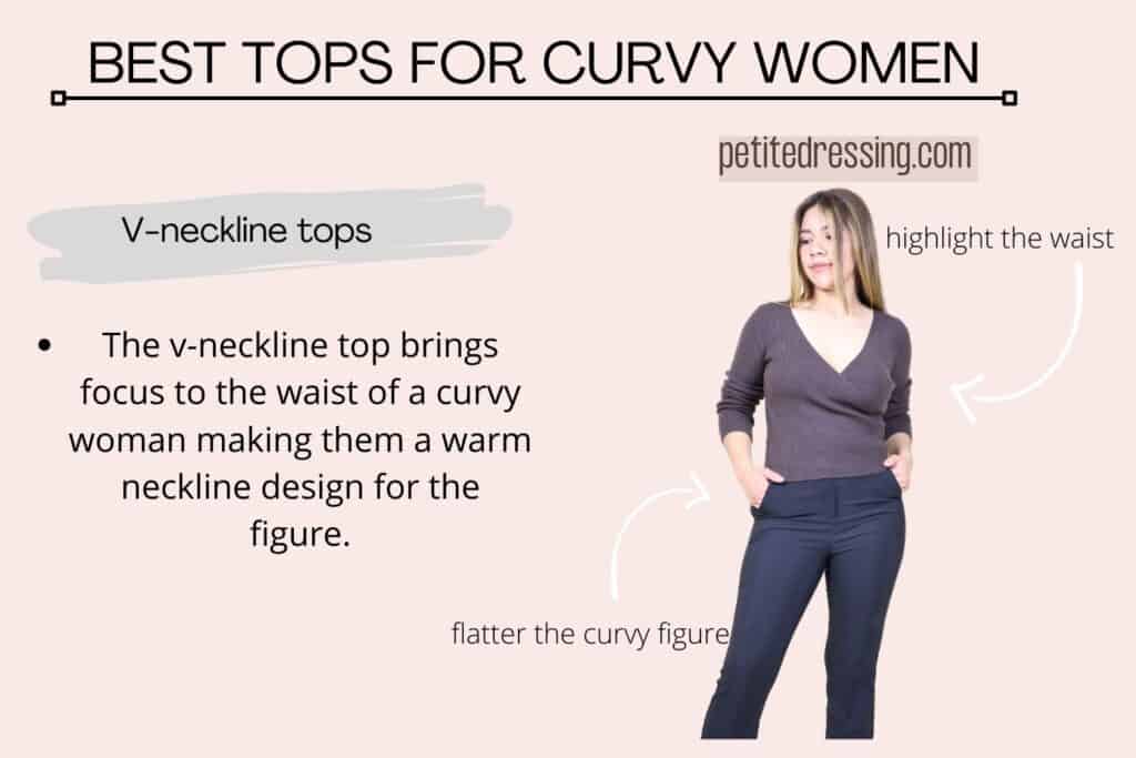 BEST TOPS FOR CURVY WOMEN-V-neckline tops