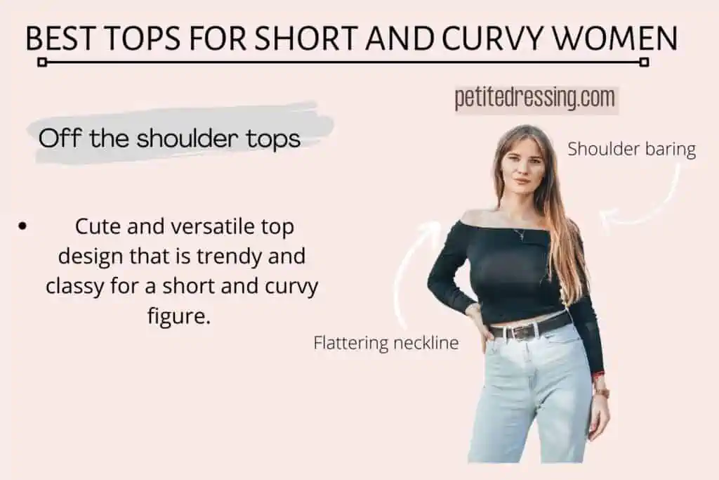 BEST TOPS FOR SHORT AND CURVY WOMEN-Off the shoulder tops