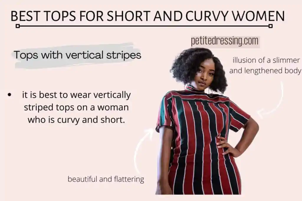 BEST TOPS FOR SHORT AND CURVY WOMEN-Tops with vertical stripes