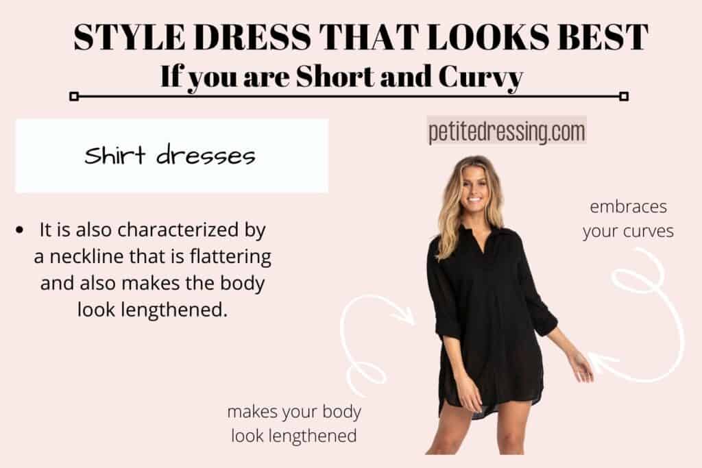 STYLE DRESS THAT LOOKS BEST IF YOU ARE SHORT AND CURVY-Shirt dresses