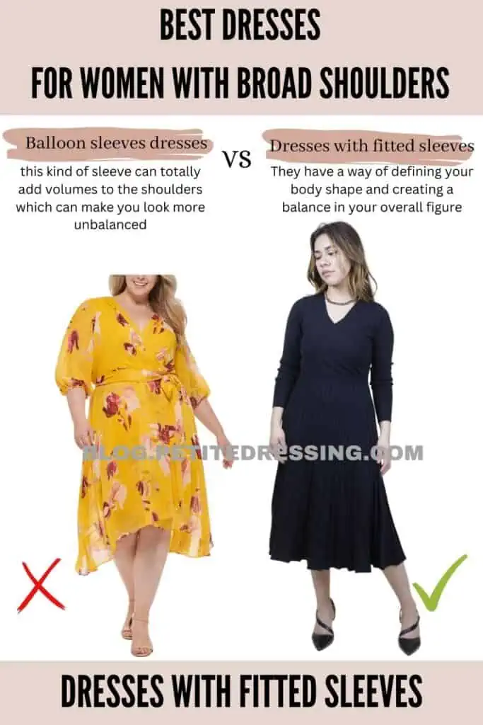 Dresses with fitted sleeves