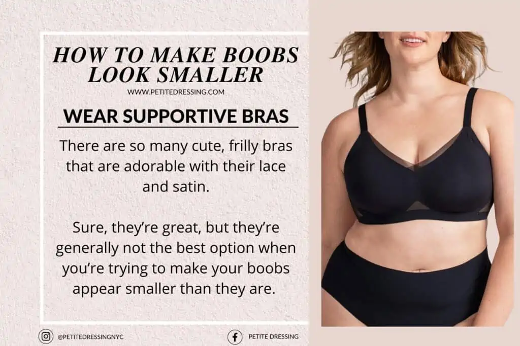INSTANTLY REDUCE THE LOOK OF YOUR BOOBS : How to make your boobs look  smaller 