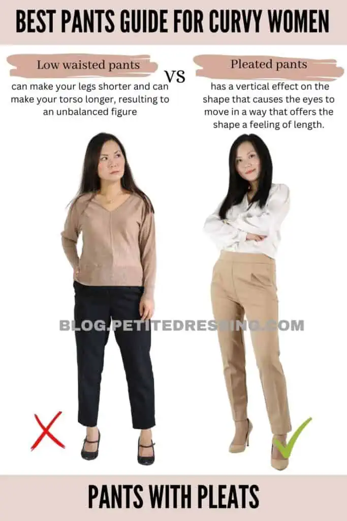 Pants with pleats