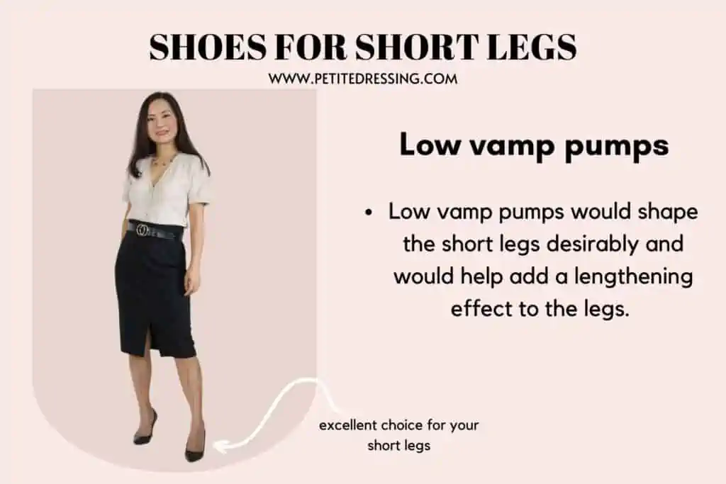 SHOES FOR SHORT LEGS-Low vamp pumps