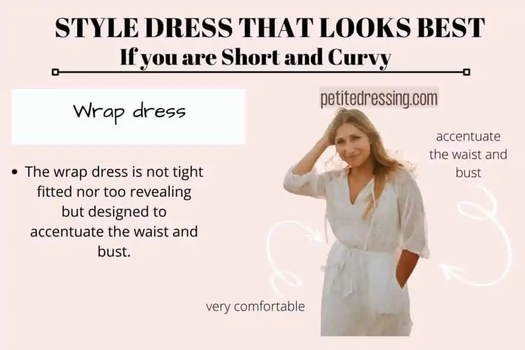 STYLE DRESS THAT LOOKS BEST IF YOU ARE SHORT AND CURVY-Wrap dress