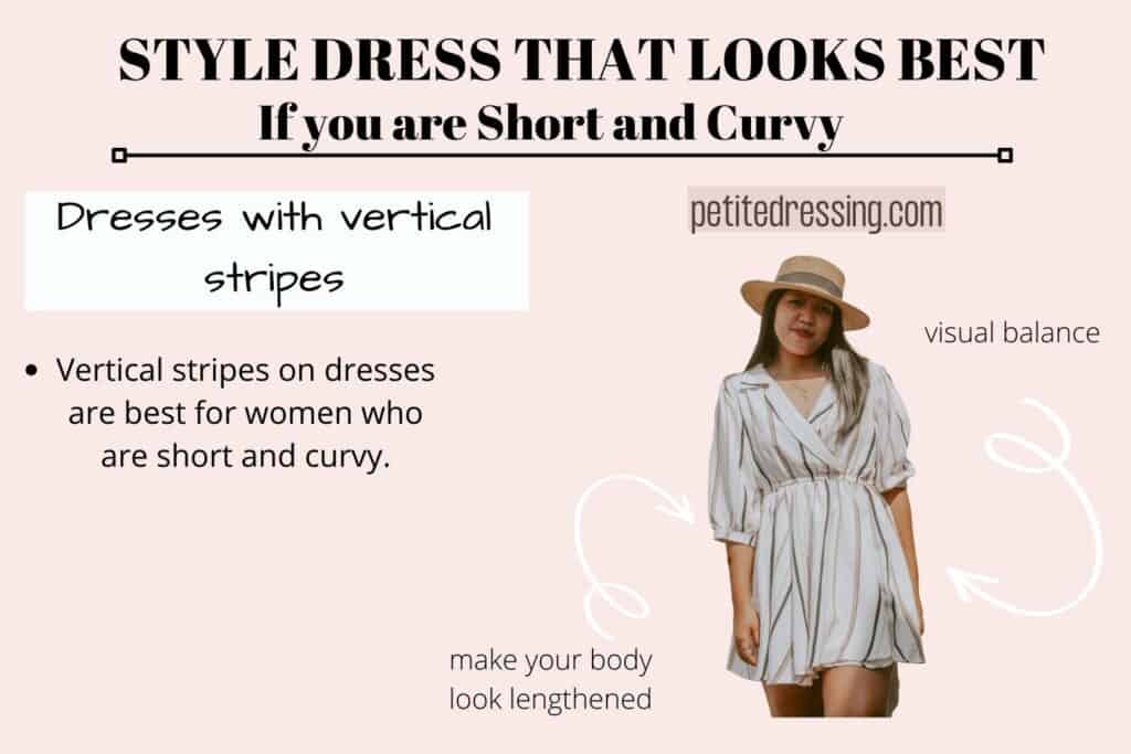 STYLE DRESS THAT LOOKS BEST IF YOU ARE SHORT AND CURVY-dresses with vertical stripes