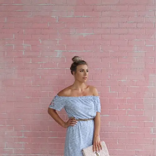 STYLE DRESS THAT LOOKS BEST IF YOU ARE SHORT AND CURVY-off the shoulder dress