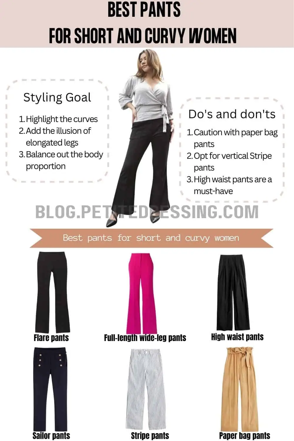 The Pants Guide for Short and Curvy Women - Petite Dressing