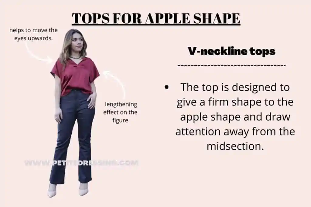 TOPS FOR APPLE SHAPE-v neckline tops