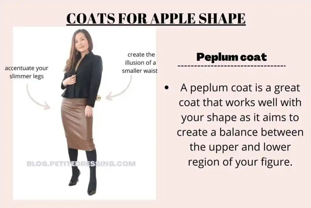 COATS FOR APPLE SHAPE-peplum coats