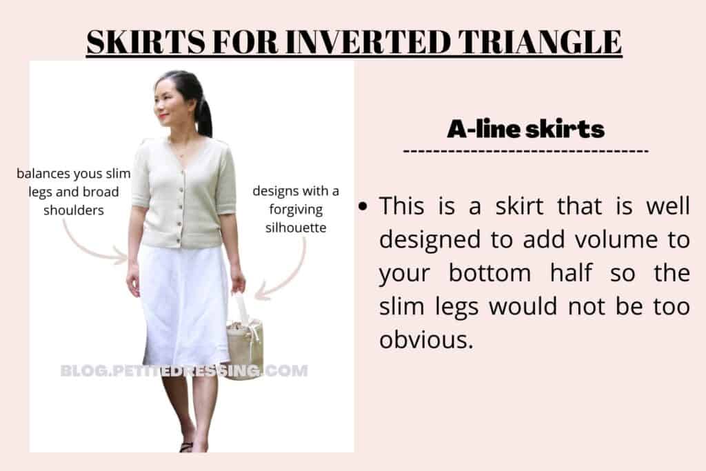 SKIRTS FOR INVERTED TRIANGLE-A-line skirts