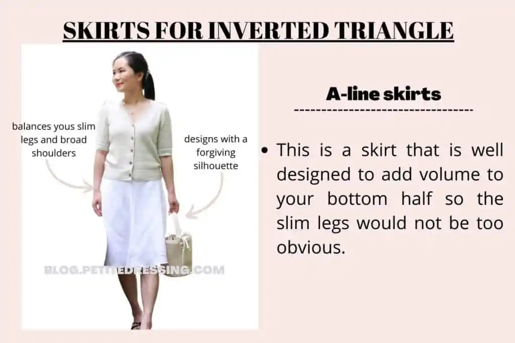 SKIRTS FOR INVERTED TRIANGLE-A-line skirts