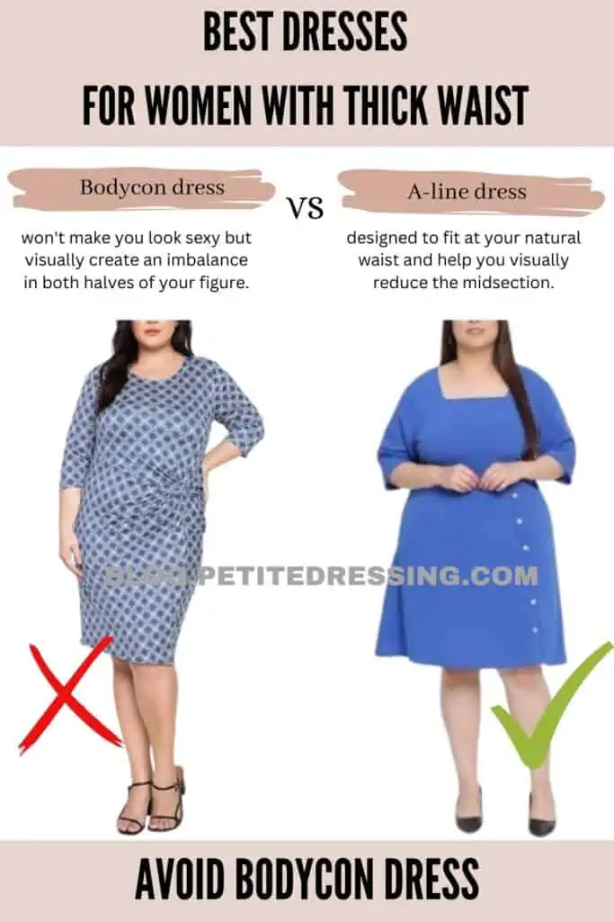 The Complete Dress Guide for Women with a Thick Waist - Petite Dressing