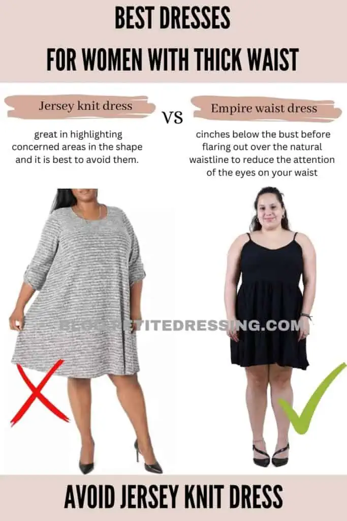 Avoid jersey knit dress