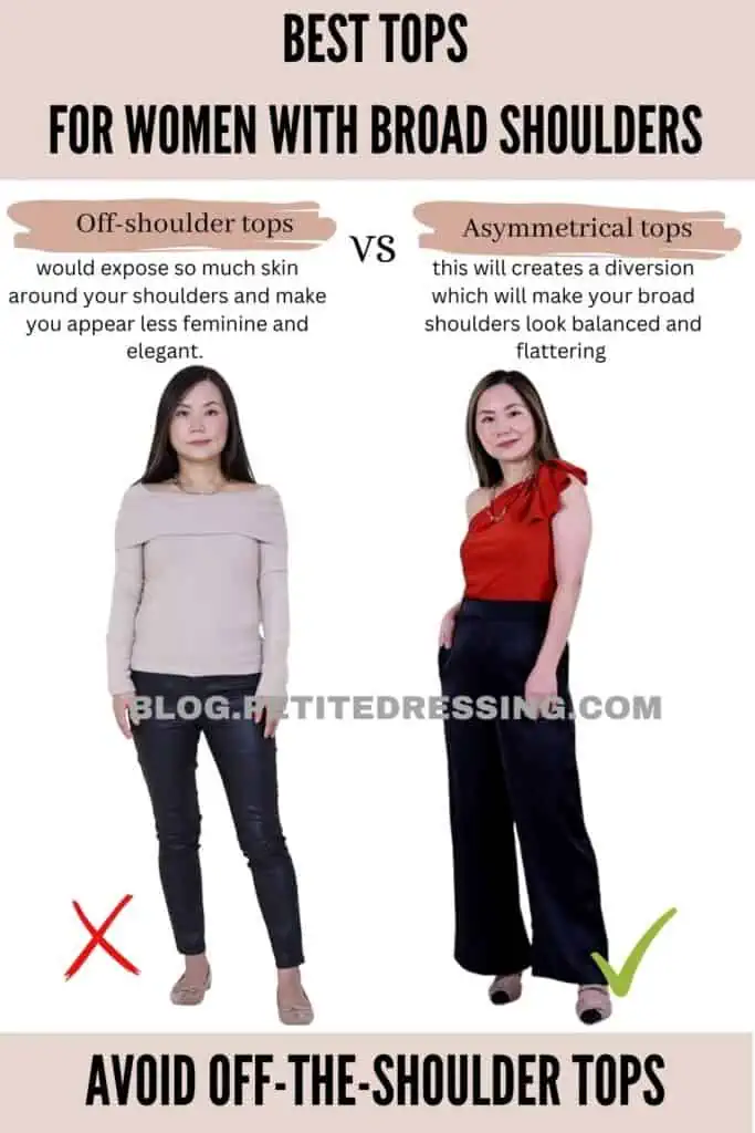 The Tops Guide for Women with Broad Shoulders - Petite Dressing