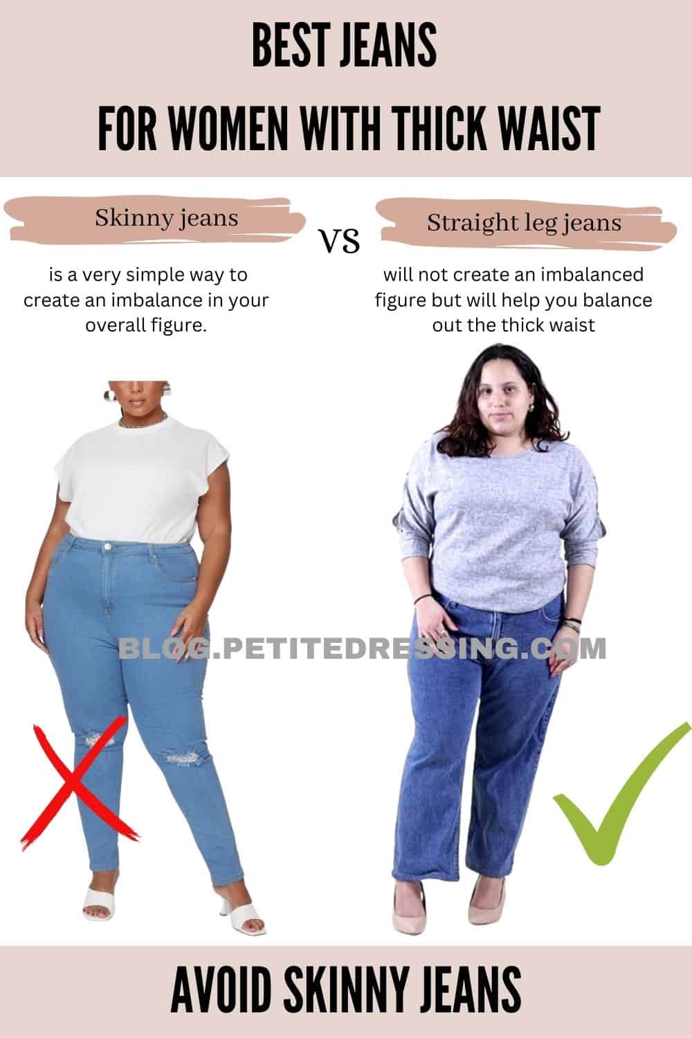 Comprehensive Jeans Guide for Women with a Thick Waist