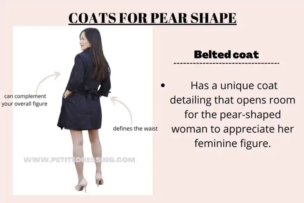 COATS FOR PEAR SHAPE-BELTED COAT