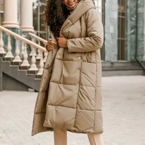 BEST COATS FOR HOURGLASS BODY FRAME-avoid oversized puffer coats