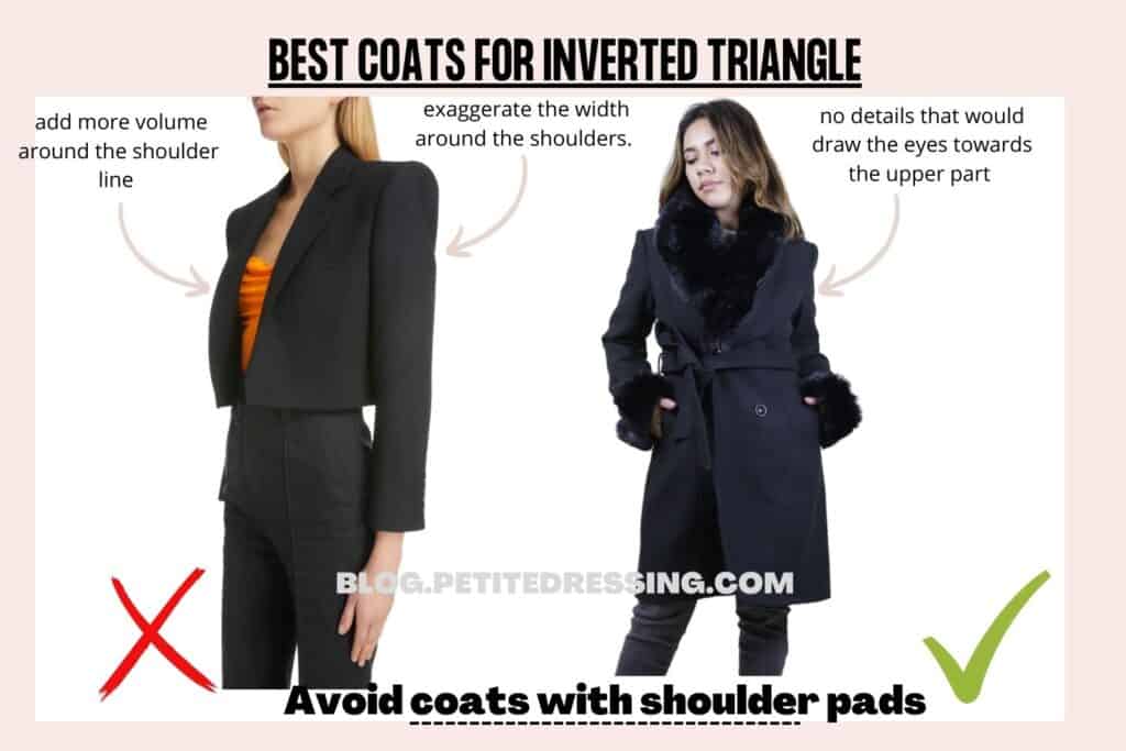 BEST COATS FOR INVERTED TRIANGLE-Avoid coats with shoulder pads