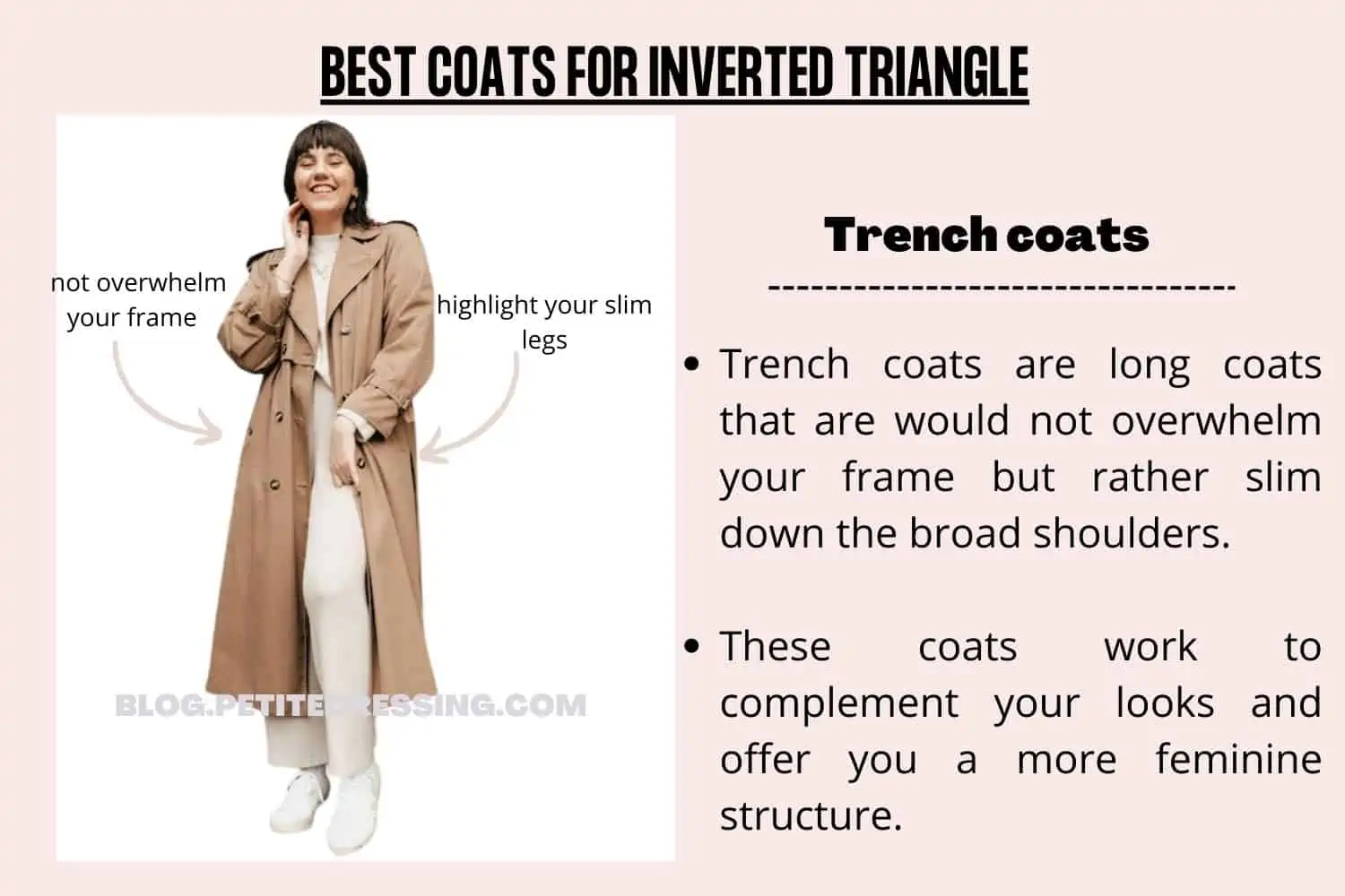 The Comprehensive Coat Guide for Inverted Triangle Body Shape - Petite  Dressing