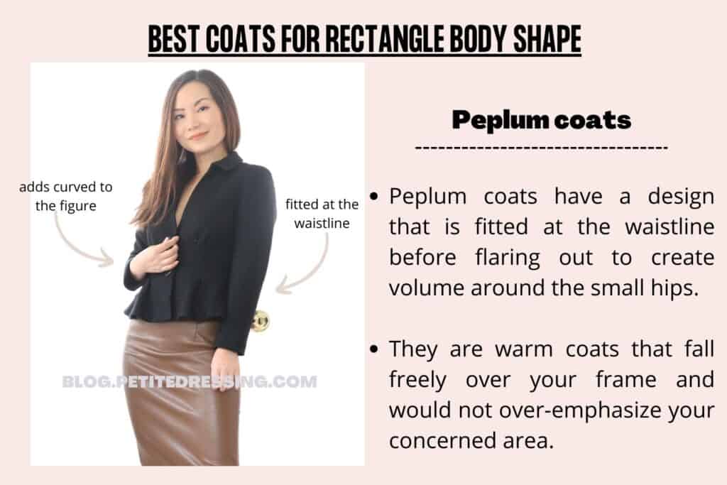 BEST COATS FOR RECTANGLE BODY SHAPE-Peplum coats