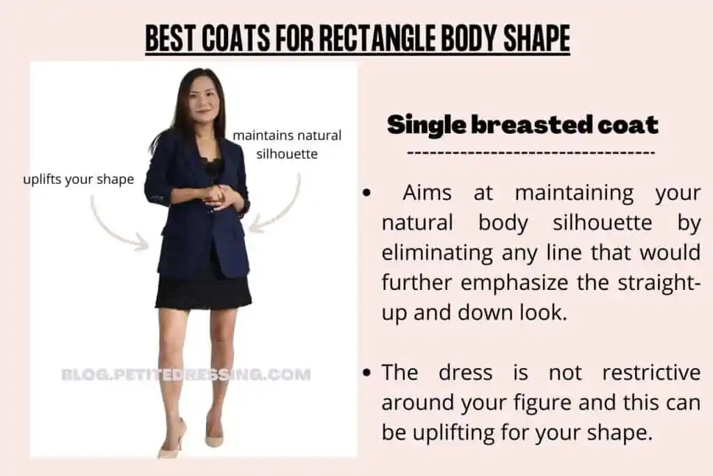 BEST COATS FOR RECTANGLE BODY SHAPE-Single breasted coat