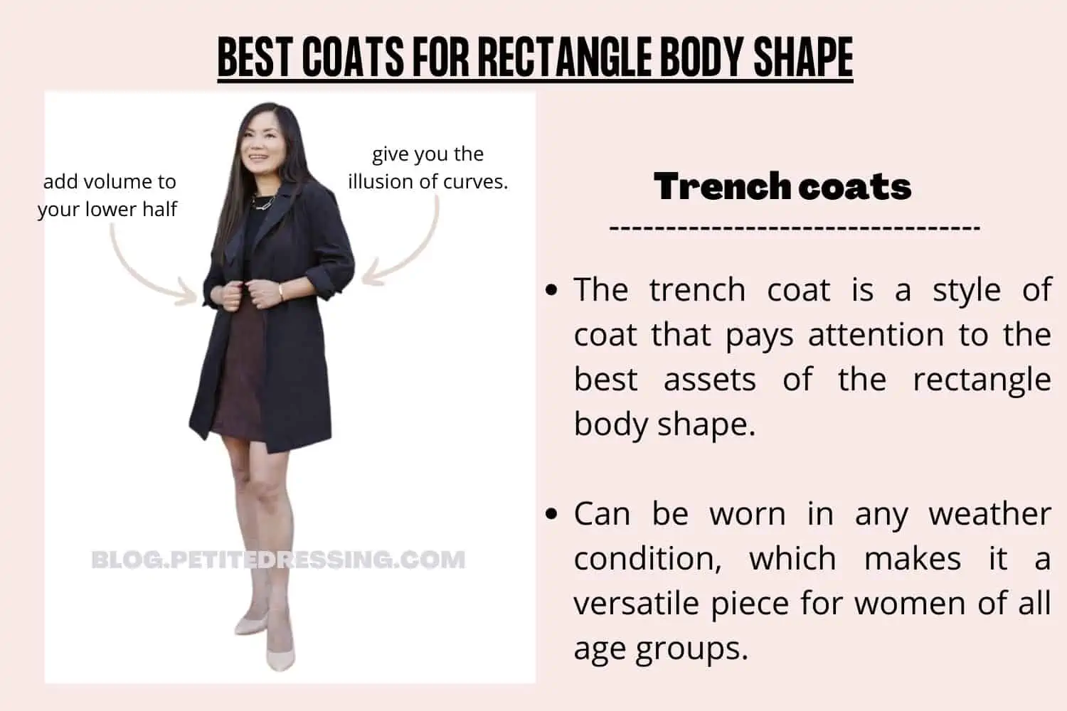 The Comprehensive Coat Guide for Rectangle Body Type - Petite Dressing