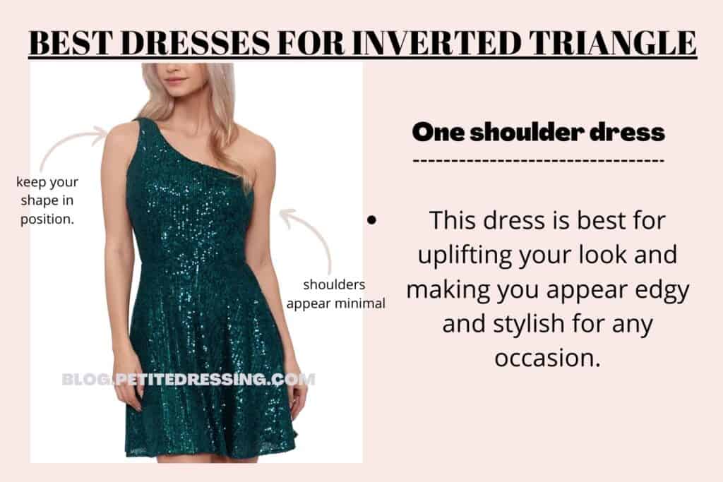 BEST DRESSES FOR INVERTED TRIANGLE-One-shoulder dress