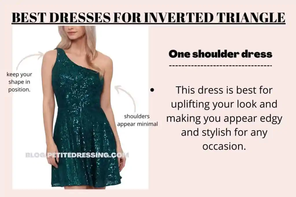 BEST DRESSES FOR INVERTED TRIANGLE-One-shoulder dress