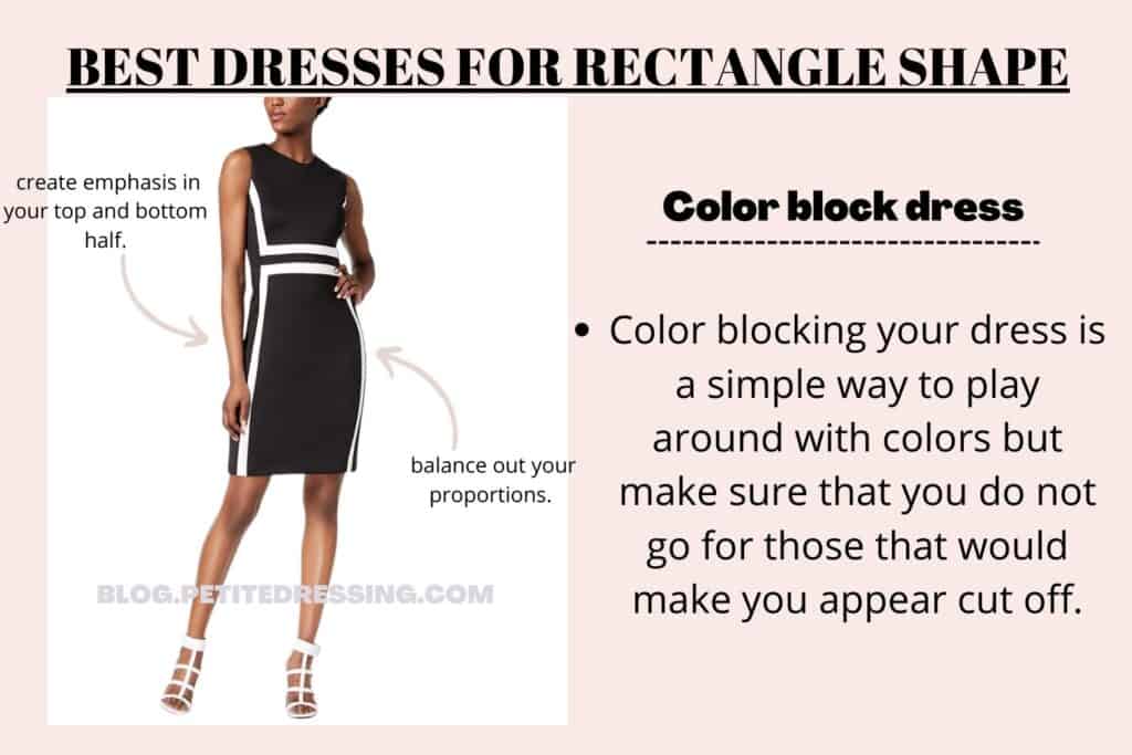 BEST DRESSES FOR RECTANGLE SHAPE-Color block dress