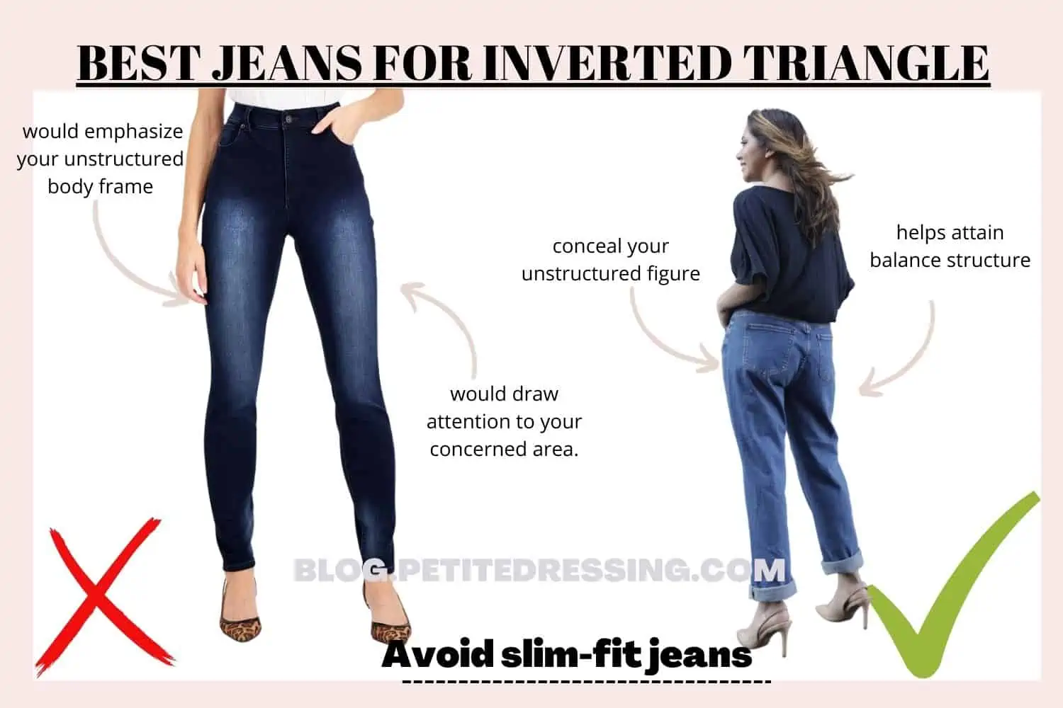 Best Jeans Styles for Inverted Triangle Body Shape - Fashion for Your Body  Type