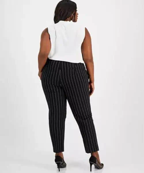 BEST PANTS FOR HOURGLASS BODY FRAME -vertical stripes pants