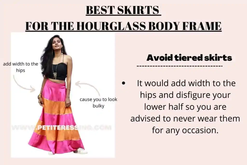 BEST SKIRTS FOR HOURGLASS BODY FRAME-avoid tired skirt