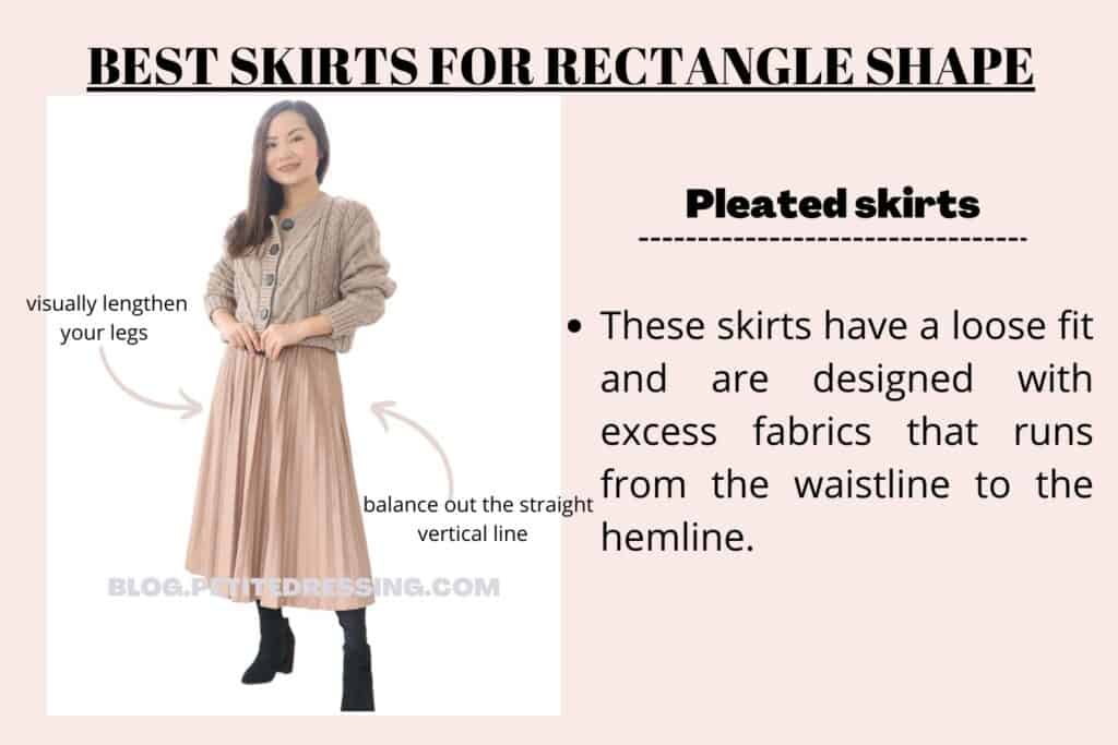 BEST SKIRTS FOR RECTANGLE SHAPE-Pleated skirts