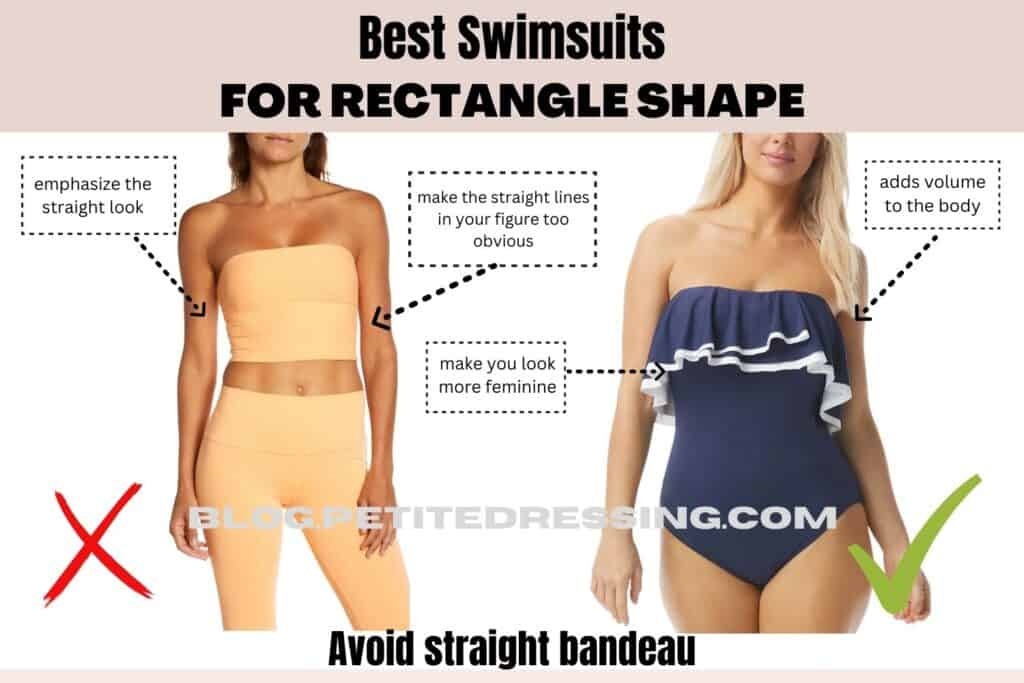 BEST SWIMSUITS FOR RECTANGLE SHAPE-Avoid straight bandeau