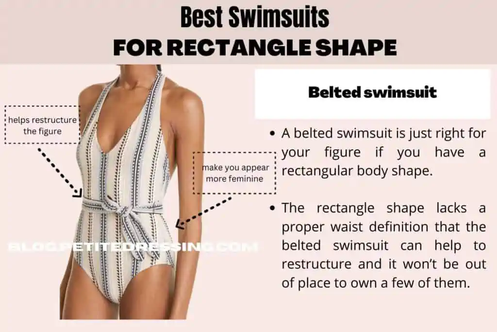 BEST SWIMSUITS FOR RECTANGLE SHAPE-Belted swimsuit