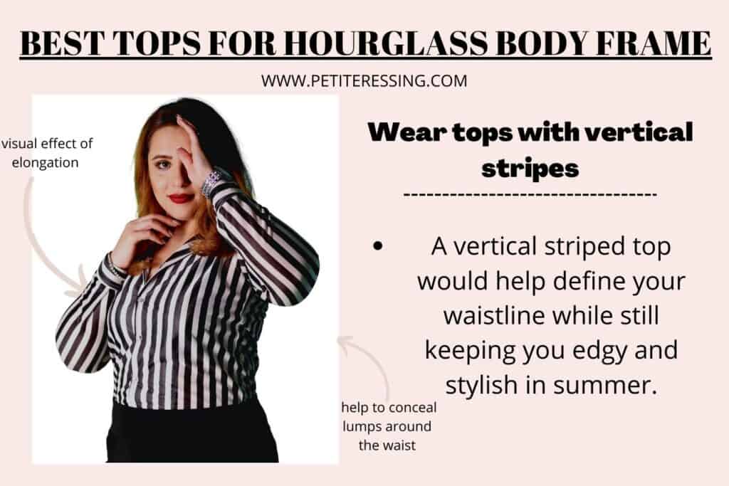 BEST TOPS FOR HOURGLASS BODY FRAME -avoid vertical stripes