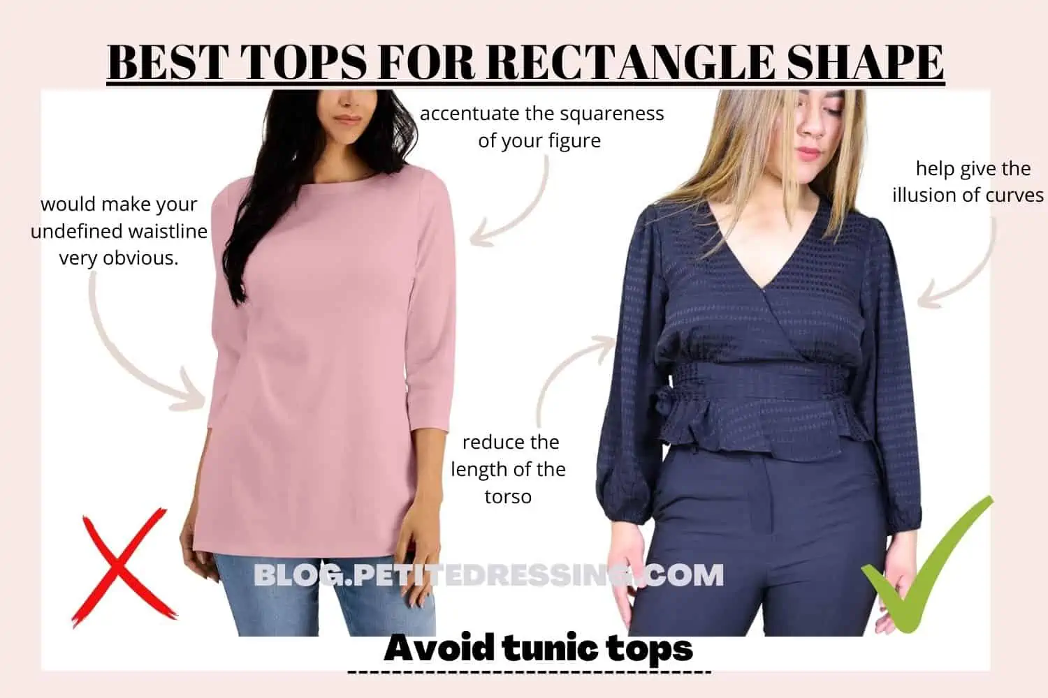 BEST TOPS FOR RECTANGLE SHAPE - Petite Dressing