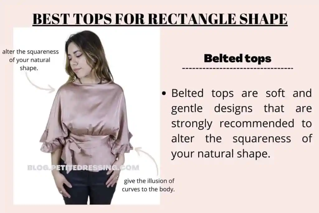 BEST TOPS FOR RECTANGLE SHAPE-Belted tops