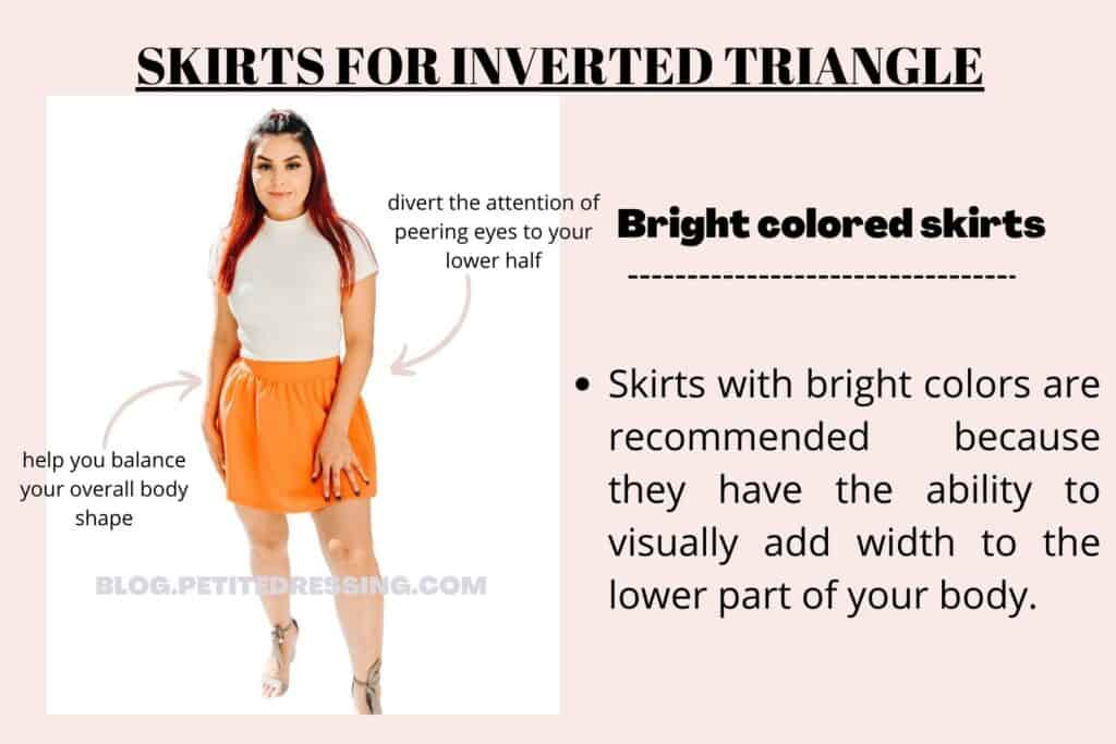 SKIRTS FOR INVERTED TRIANGLE-Bright colored skirts